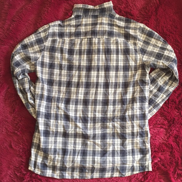 Siegfried Vintage navy white plaid button up shirt - Picture 4 of 8